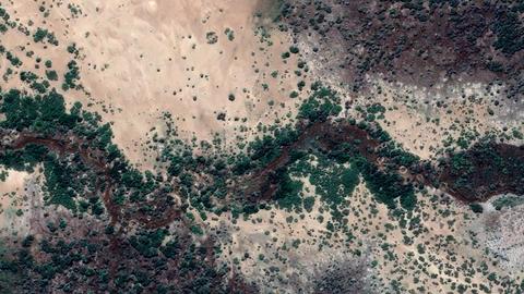 Lorian ecosystem from space Kenya