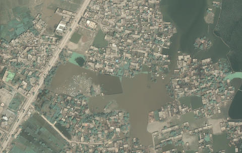 Flood area in Pakistan - Pléiades @CNES. Distribution: Airbus Defence and Space, 2022